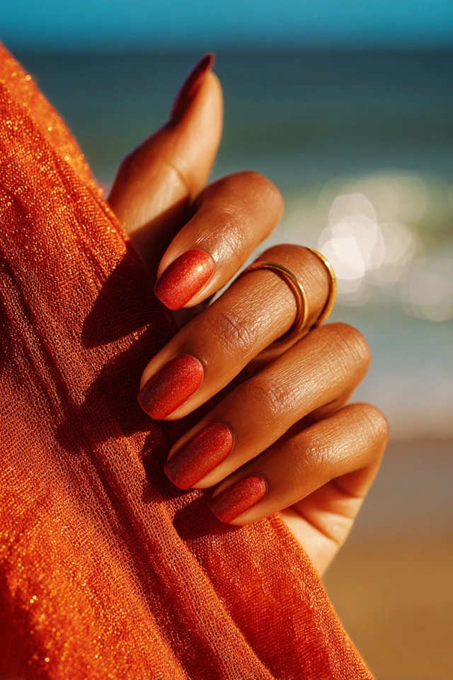 Burgundy Luster Mani