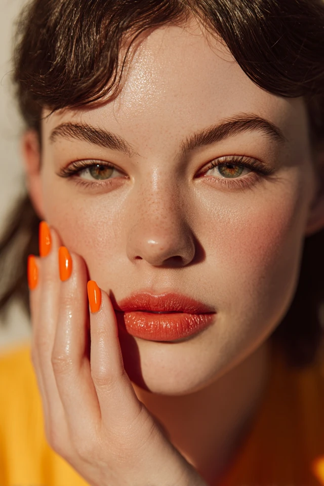 Orange Edge Mani