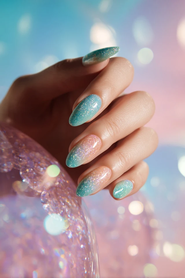 Teal Fusion Mani - photo 2