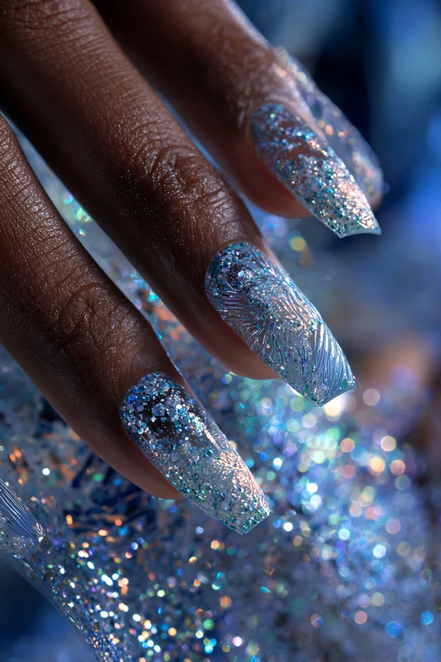 Striking Glitter Craft Nails