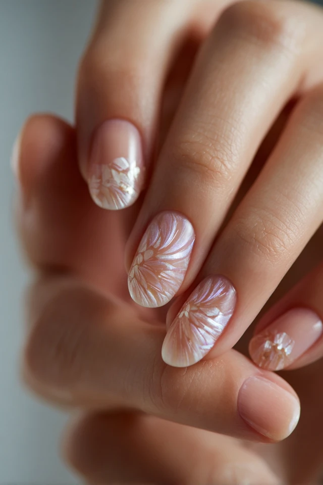 Serene Swirl Canvas Nails - photo 2