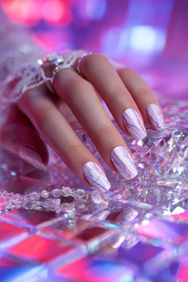Striking Marble Palette Nails - photo 2