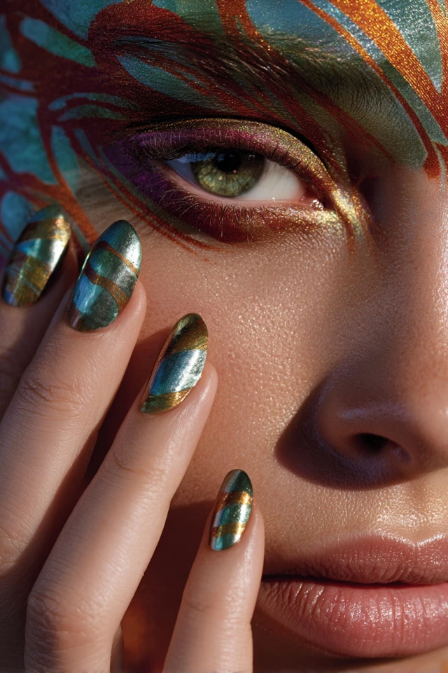 Eclectic Swirl Symphony Nails - photo 2