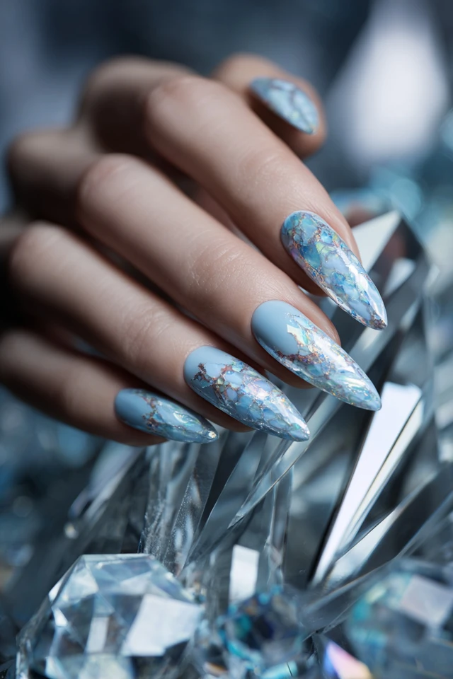 Striking Marble Concept Nails - photo 2