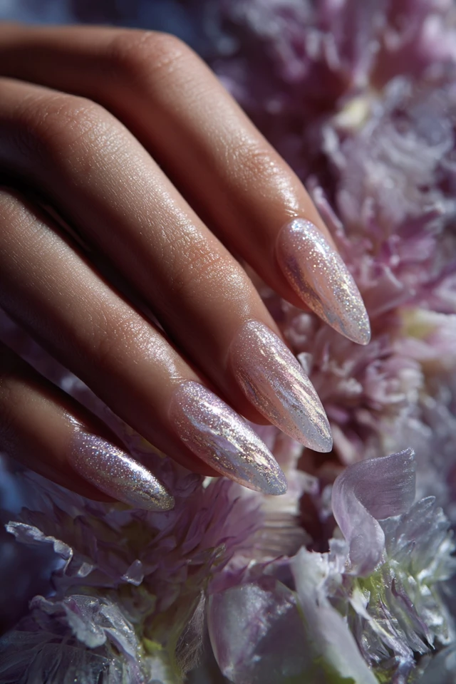 Sculpted Glitter Statement Nails