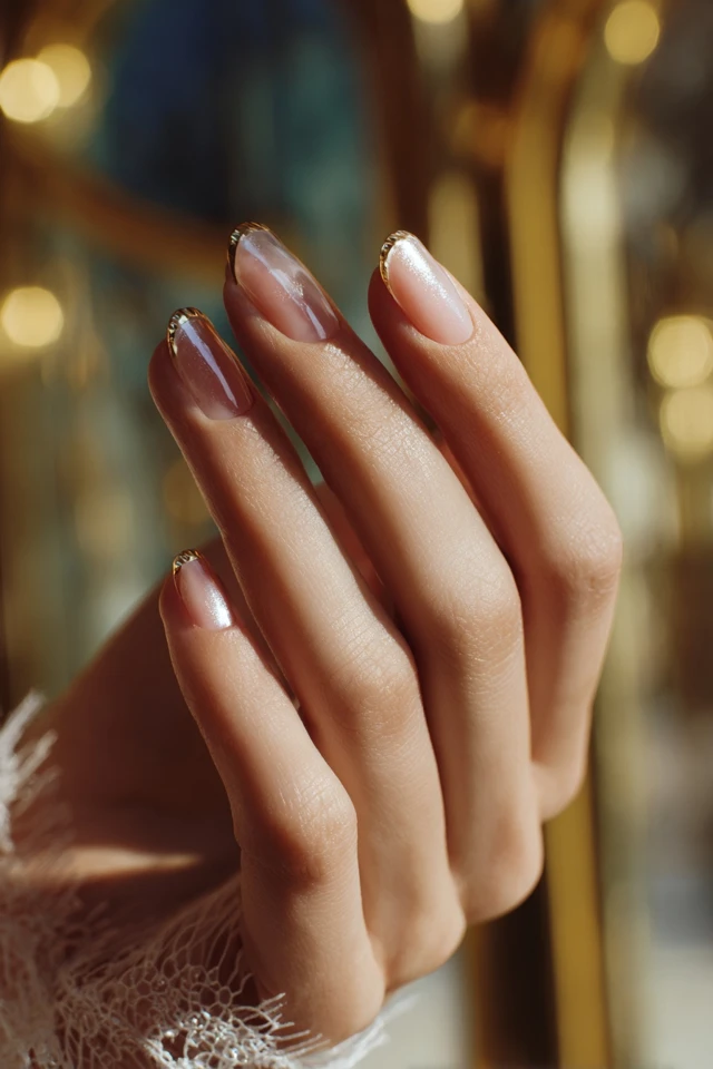 Stellar French Tip Statement Nails - photo 2