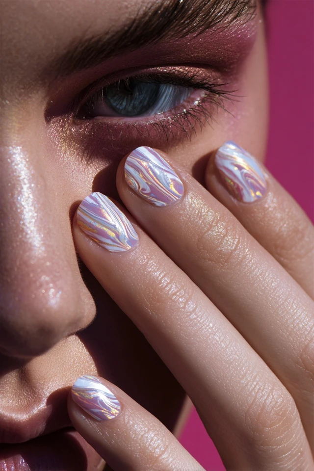 Captivating Marble Concept Nails