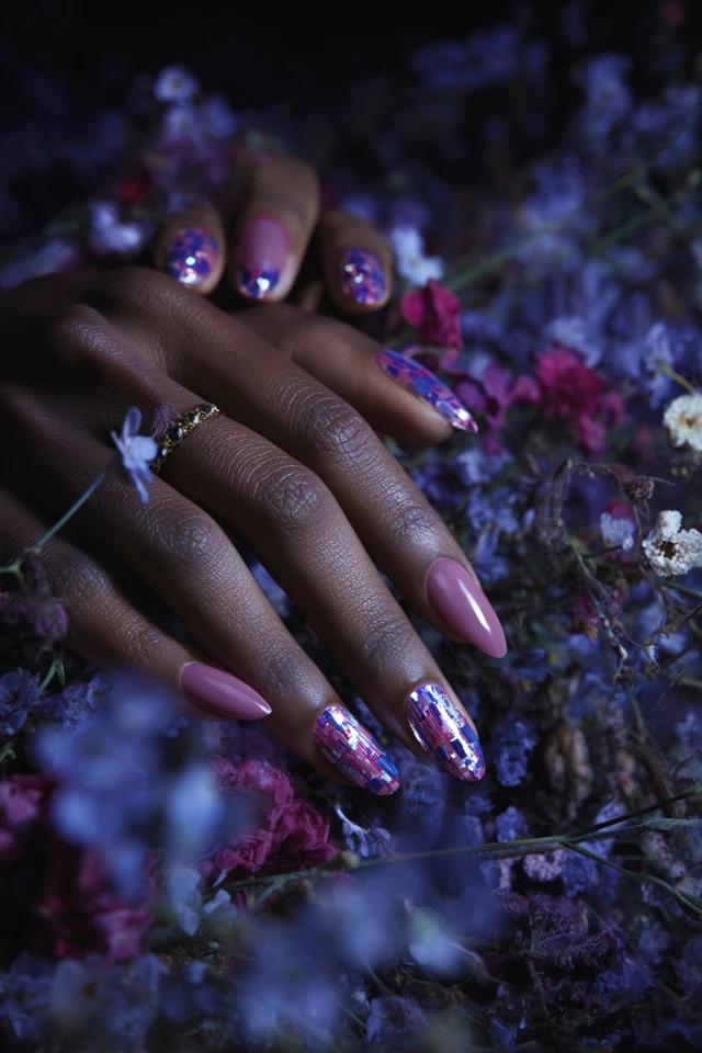 Glitch Pixel Nails Inspiration - photo 2