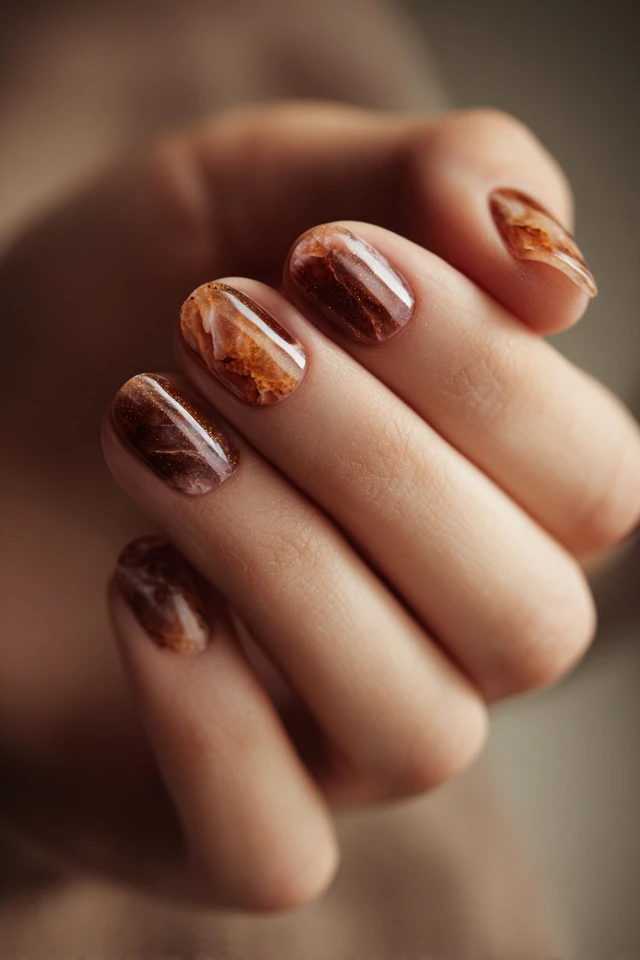 Smoky Marble Nails Inspiration