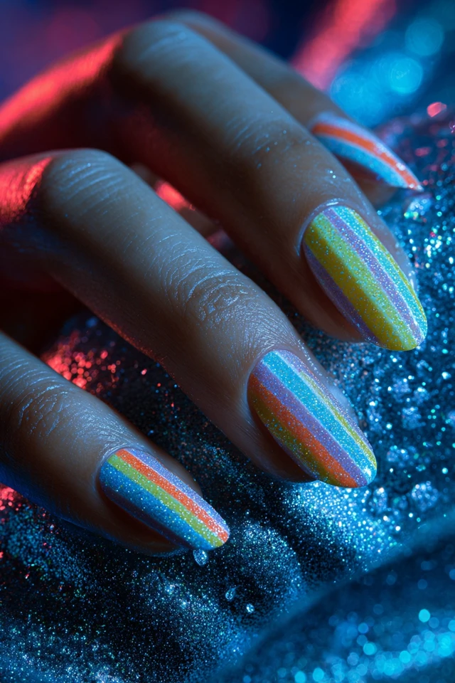 Candy Stripe Nails Inspiration - photo 2