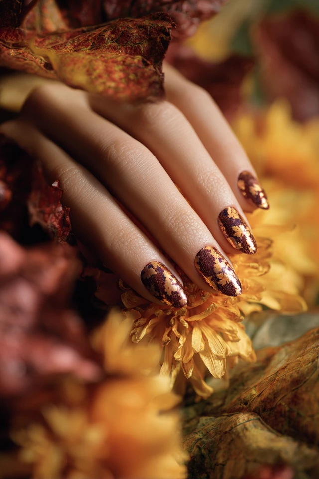 Autumn Leaves Nails Inspiration - photo 2