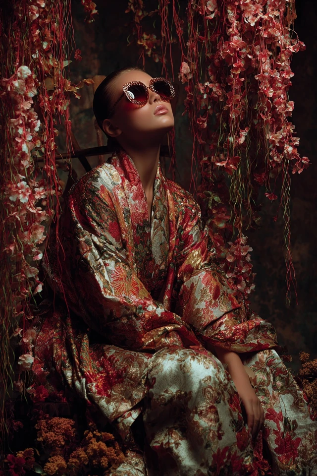 Whimsical Hibiscus Brocade Wardrobe Edit - photo 4