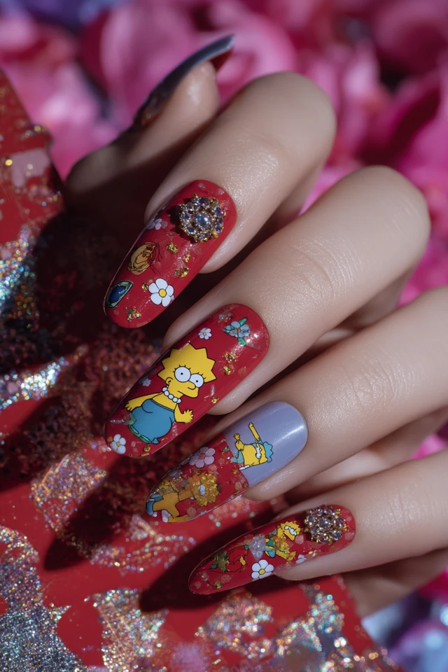 Radiant Lisa Simpson Nails - photo 2