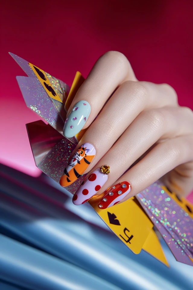 Retro Tigger Nails - photo 2