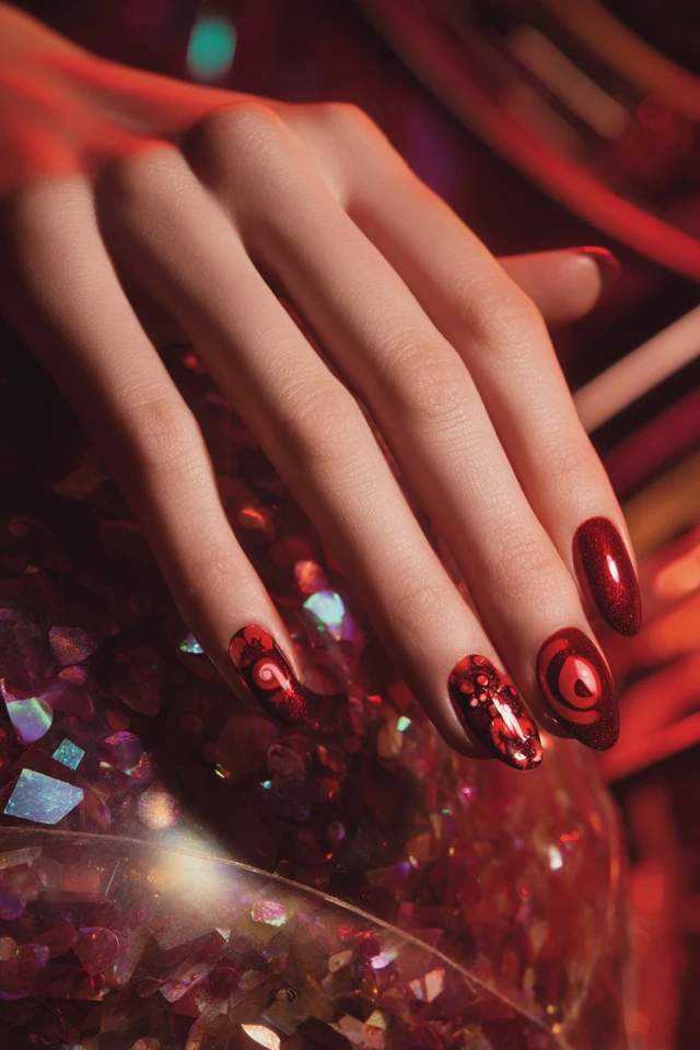 Bold Scarlet Witch Nails - photo 2