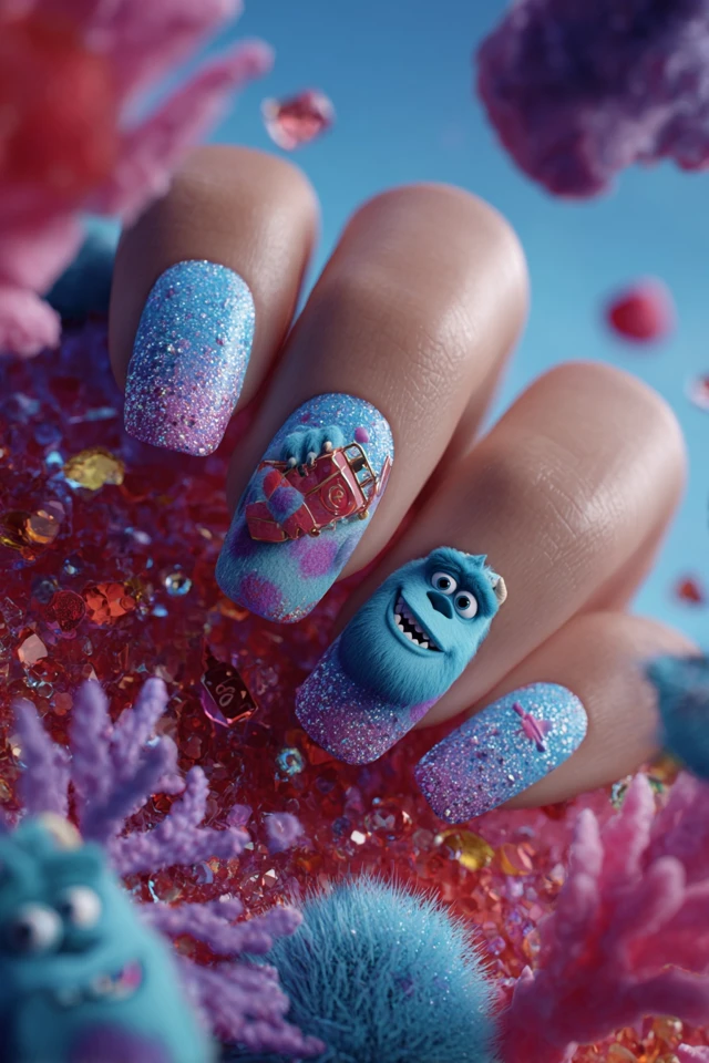 Whimsical Sulley Nails - photo 2