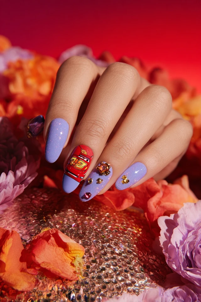 Epic Lightning McQueen Nails - photo 2