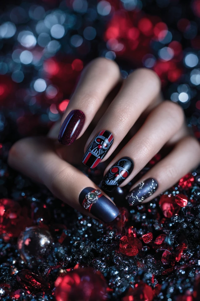 Enchanting Darth Vader Nails - photo 2