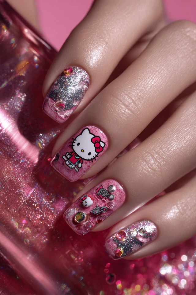 Heroic Hello Kitty Nails - photo 2