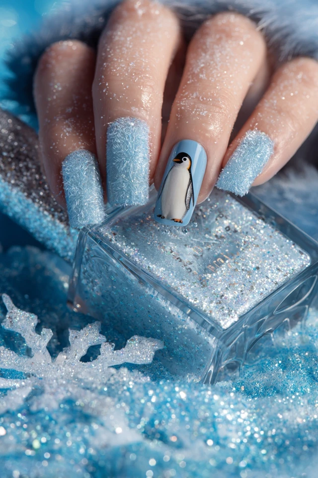 Plush Penguin Nails Extravaganza