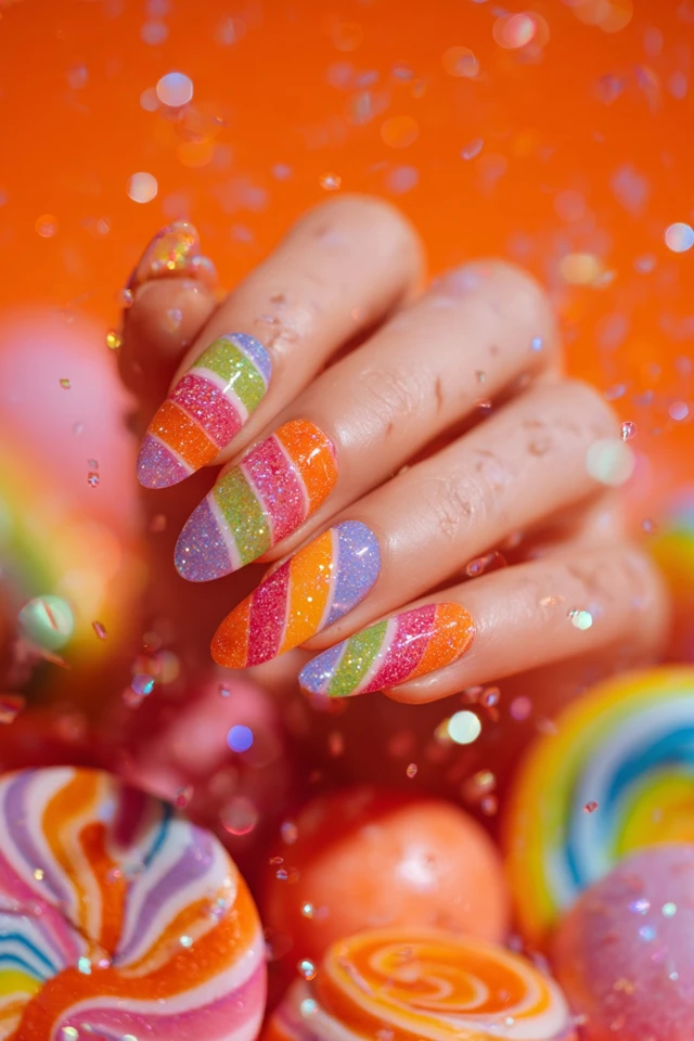 Lollipop Swirl Nails Extravaganza - photo 2