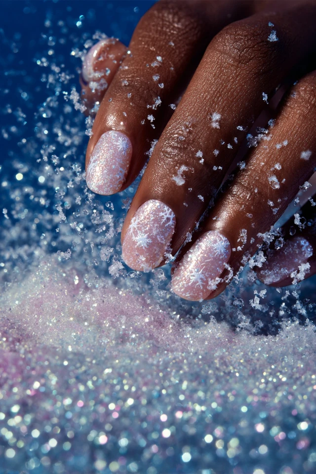 Snowflake Winter Charm Nails - photo 2