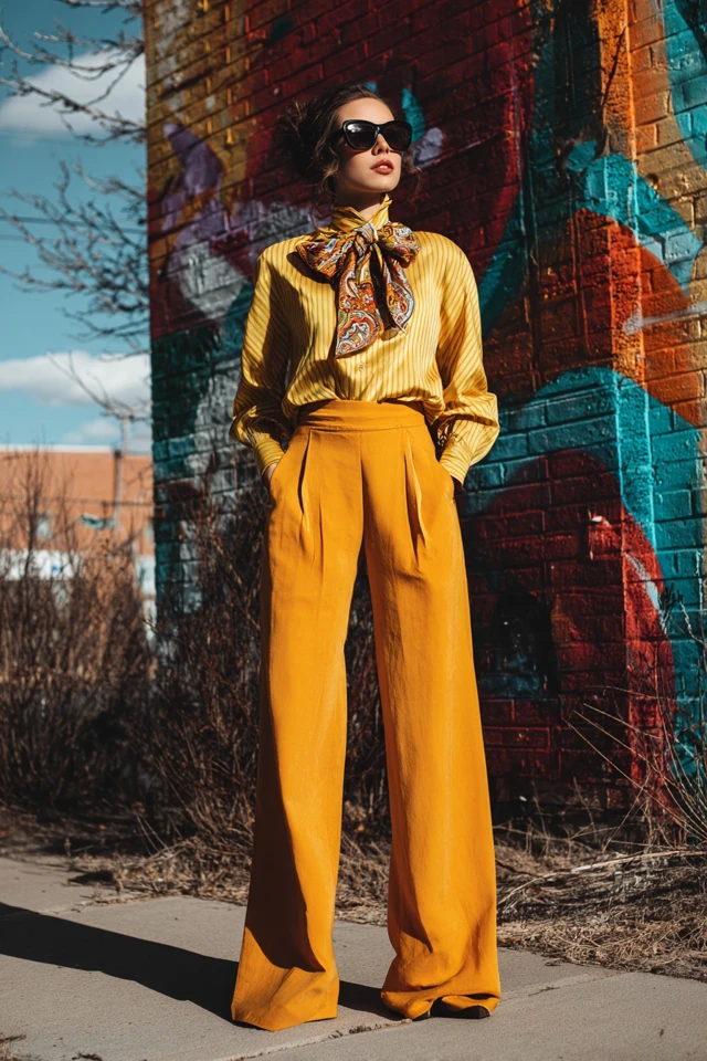 Grunge Fall Wide‑Leg Pants - photo 2