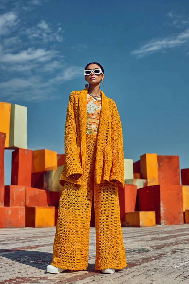Earthy Crochet Oversized Blazers - photo 2