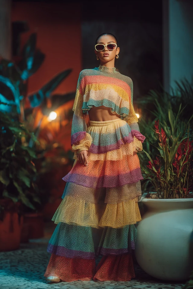 Chic Tulle Crochet Tops - photo 2