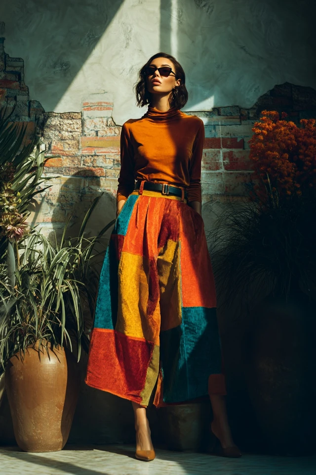 Vintage Corduroy Satin Skirts - photo 2