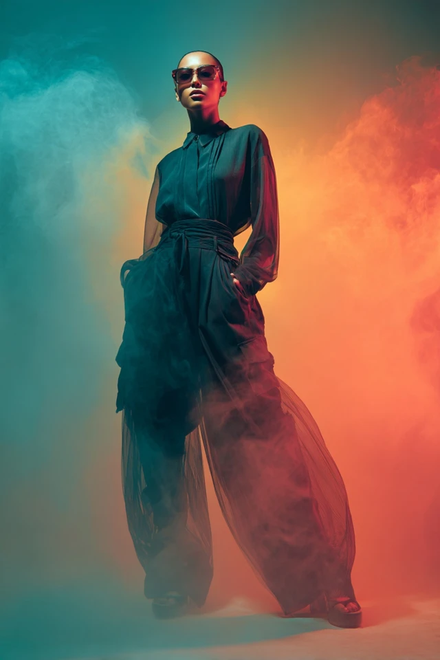 Dark Academia Tulle Cargo Pants - photo 2