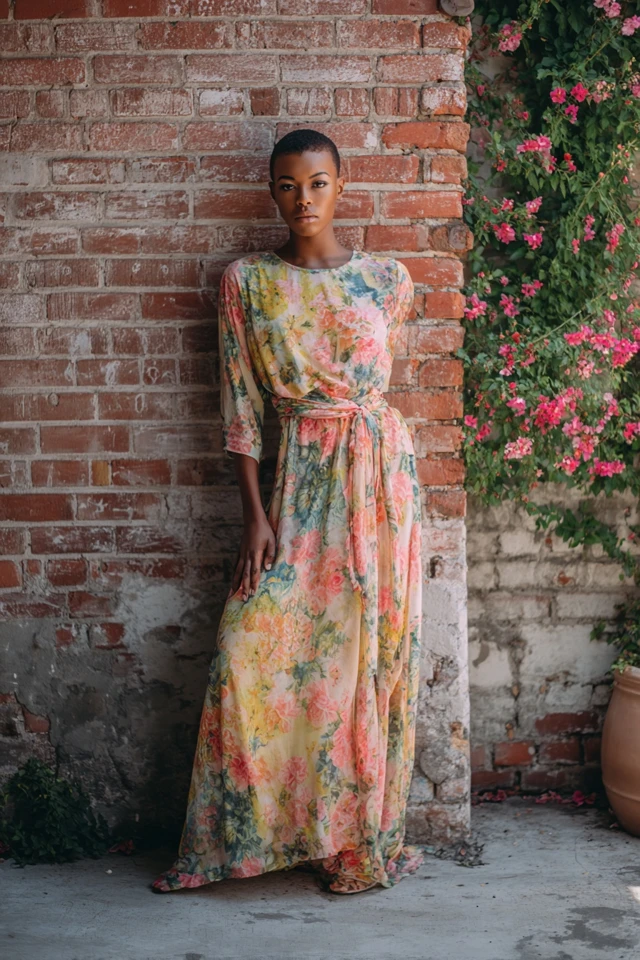 Edgy Floral Dress Layering - photo 2