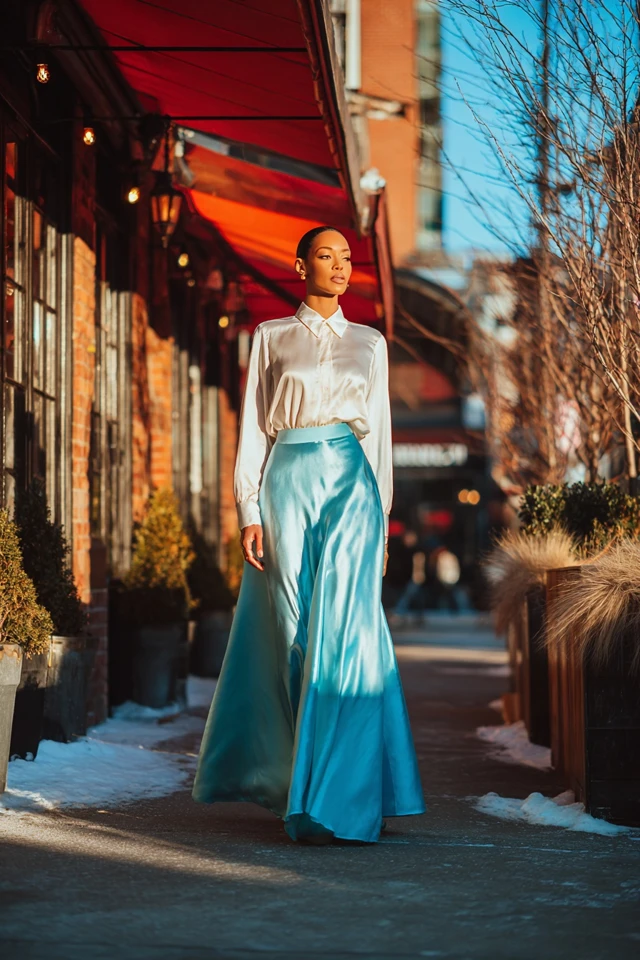 Winter Satin Skirt Seasonal Trends - photo 2