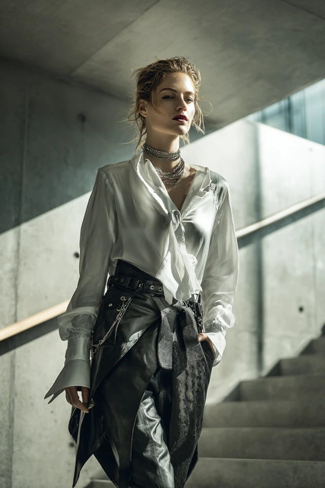 Staples Edgy Silk Blouse Dressing Guide - photo 2