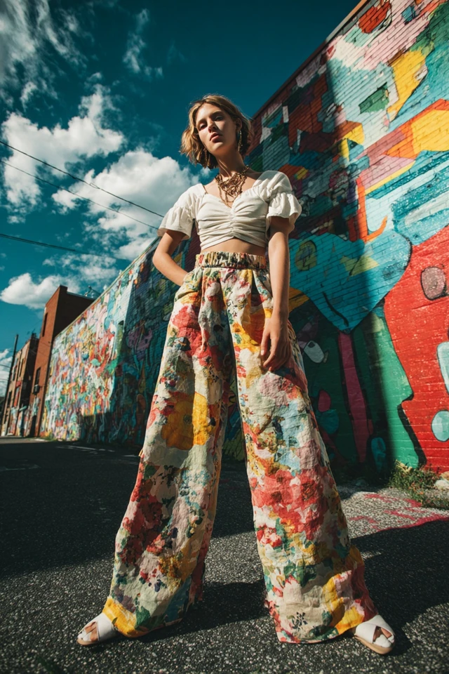 Vibes Cottagecore Wide-Leg Pants Style and Fit - photo 2