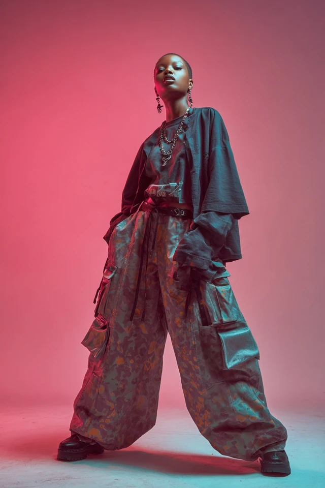 Layering Street Style Wide-Leg Pants Weather Style - photo 2