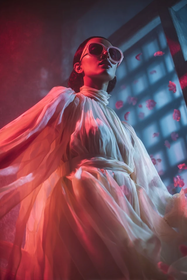 Chic Safflower Organza Evening Ensemble - photo 5