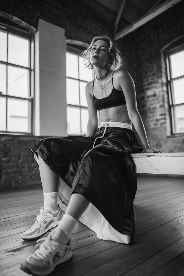 Athleisure Satin Skirt Effortless - photo 3
