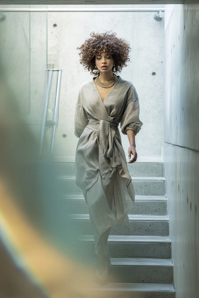 Vibes Neutral Wrap Dress Outfit Ideas - photo 3