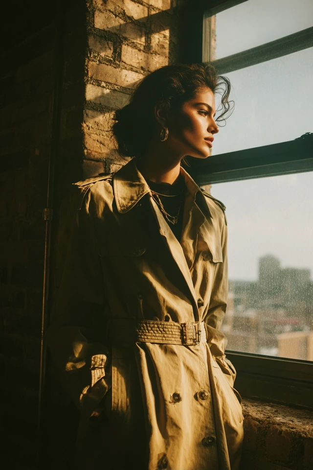 Retro Trench Coat Effortless - photo 3