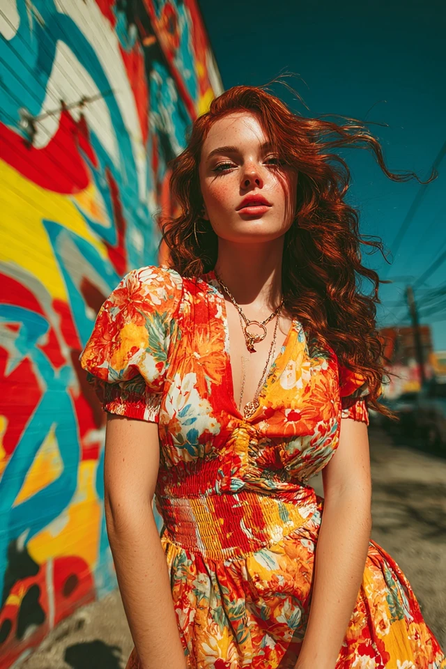 Retro Floral Dress Vibes - photo 3