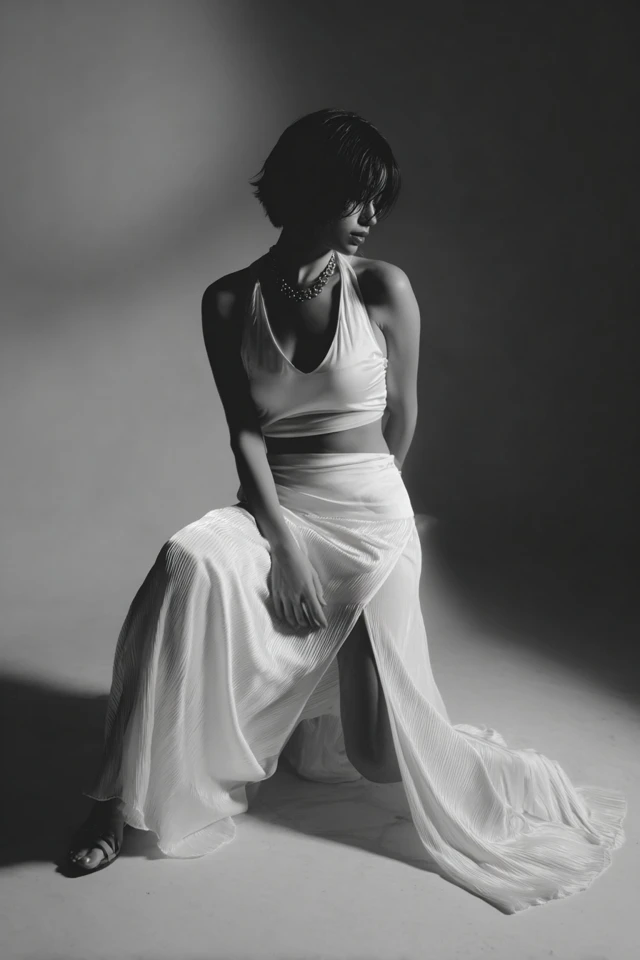 Elegant Satin Skirt Curated - photo 3