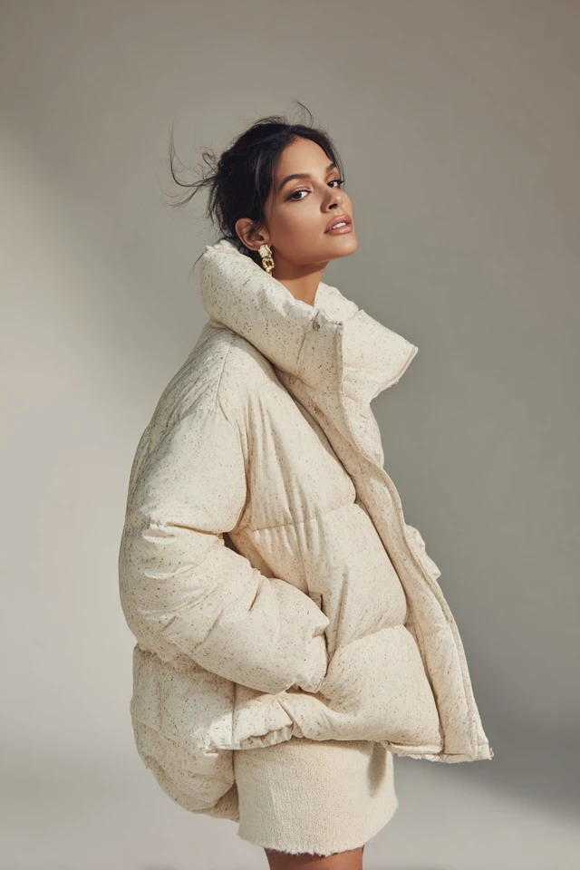 Neutral Puffer Coat Edit - photo 3