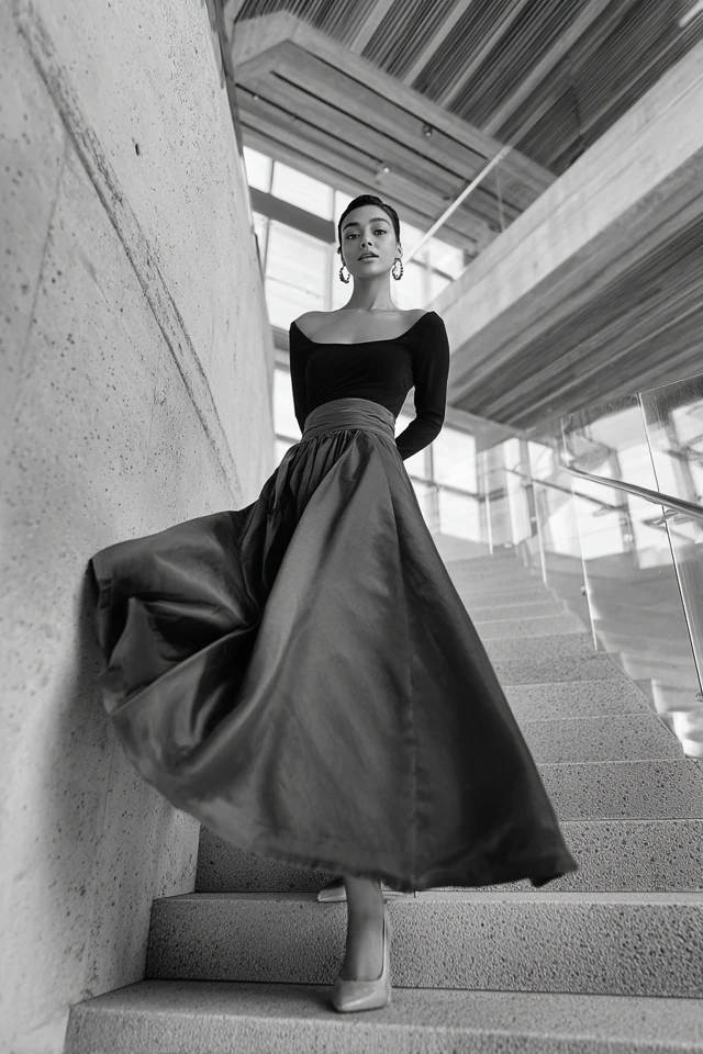 Essential Monochrome Satin Skirt Wardrobe Basics - photo 3