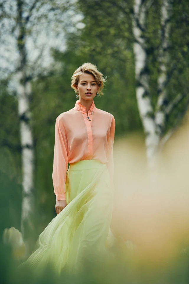 Spring Silk Blouse Occasionwear - photo 3