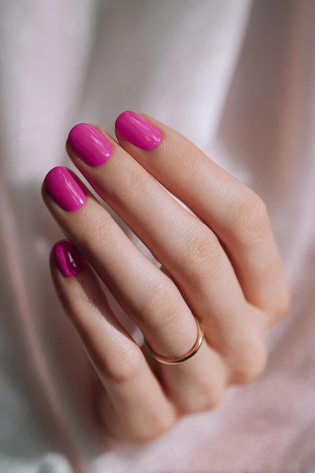 Magenta Glow Nails - photo 3