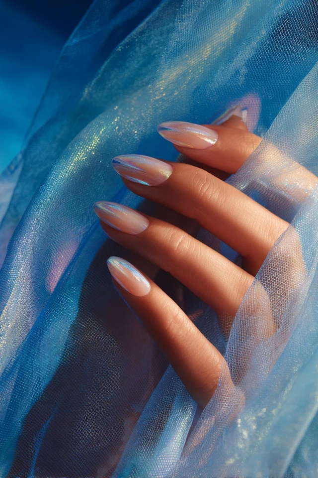 Polished Swirl Canvas Nails - photo 3