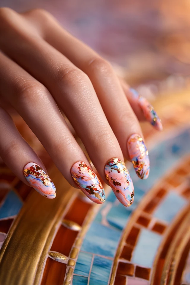 Serene Geometric Vision Nails - photo 3