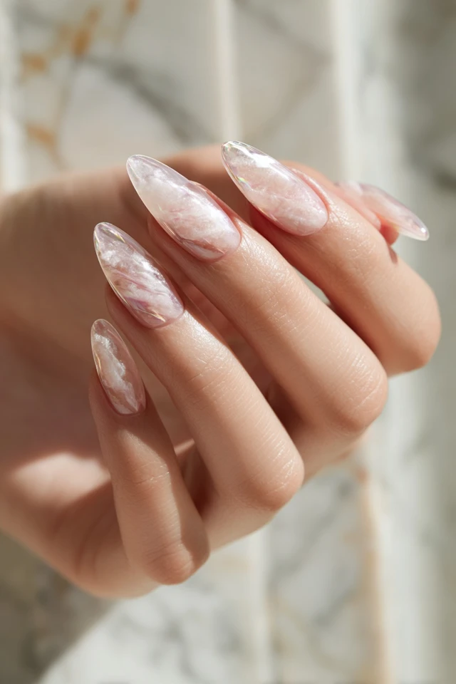 Serene Swirl Canvas Nails - photo 3