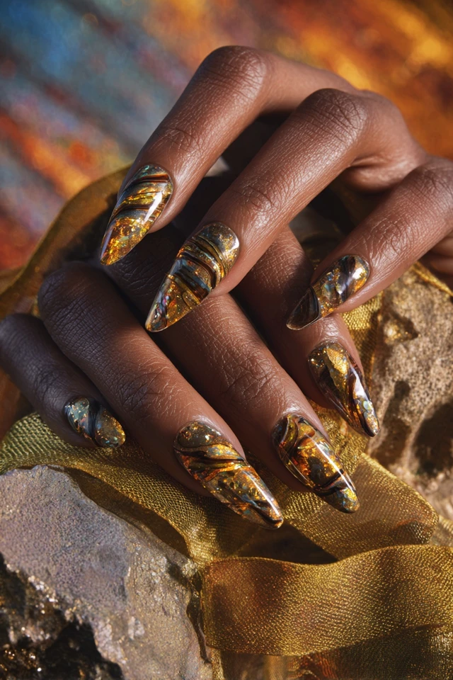 Eclectic Swirl Symphony Nails - photo 3